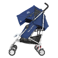 Цвет Medieval Blue (Синий с белой полосой) вид сбоку с опущенным капюшоном